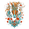 Cheval et fleurs