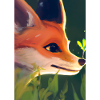 Niedliche Fuchs-Malerei