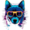 Neon Hund für Schwarz