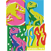 Jurassic Park 1993 Velociraptor Colourful