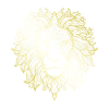 Lion Mandala gold