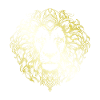 Löwe Mandala gold