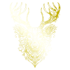 Deer Mandala gold
