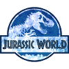 Jurassic World Classic Logo With T-Rex Blue
