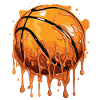 Clipart de basket-ball dégoulinant