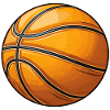 Basketball im Vektorgrafik-Stil