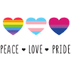 Pride Month LGBT - Peace, Love, Pride