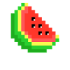 Wassermelonenpixel Retro 8-Bit Liebe Wassermelone