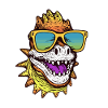 Happy Dinosaur Wearing Glasses