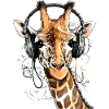 Jaz the audiophile giraffe