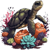 Schildkröte Tier Korallen