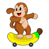 Monkey Banana Skater Skateboard