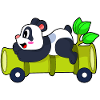 Panda Bamboo Car