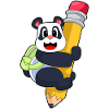 Panda Schüler Bleistift Schule