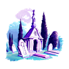 Cemetery, graves, graves, mausoleum