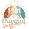 Juli 1981 Jubiläumsgeschenkidee Juli 1981