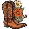 Cowboy Boots Flowers