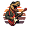 T-rex plays guitarist Dino
