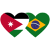 Jordan Brazil Flag Heart