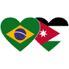 Brazil Jordan Flag Heart