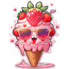 Glace à la fraise