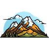 Mountains Hiking Symbol
