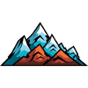 Mountains symbol mountaineering