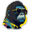 Gorilla mit Sonnebrille