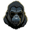 Gorilla mit Sonnenbrille