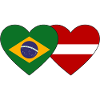 Brazil Latvia Flag Heart