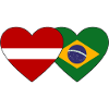 Latvia Brazil Flag Heart