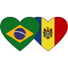 Brazil Andorra Flag Heart