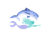 Meerjungfrau, Delphin Mermaid, Dolphin