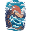 Surfer Retro Illustration