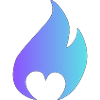 Flamme avec cœur