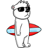 Surfboard Polarbär Surfen Bär Coole - Urlaub