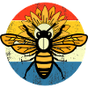 Bee retro Sunset