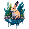 Belle illustration d’un lapin