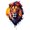Abstract illustration of lion