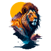Abstract illustration of lion