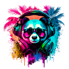 Abstract panda bear