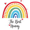 Das beste Nanny-Regenbogenherz-Geschenk