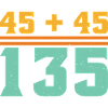 45 + 45 = 135 5