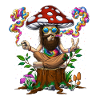 Tie-Dye Hippie Mushroom