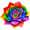 Vivid 3D Rainbow Flower