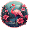 Floral Flamingo