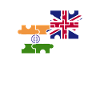 Indien UK Flagge Britischer Inder