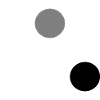 Trio spheres white gray black