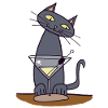 Cat with martini
