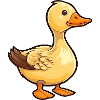 Little duck in comic style